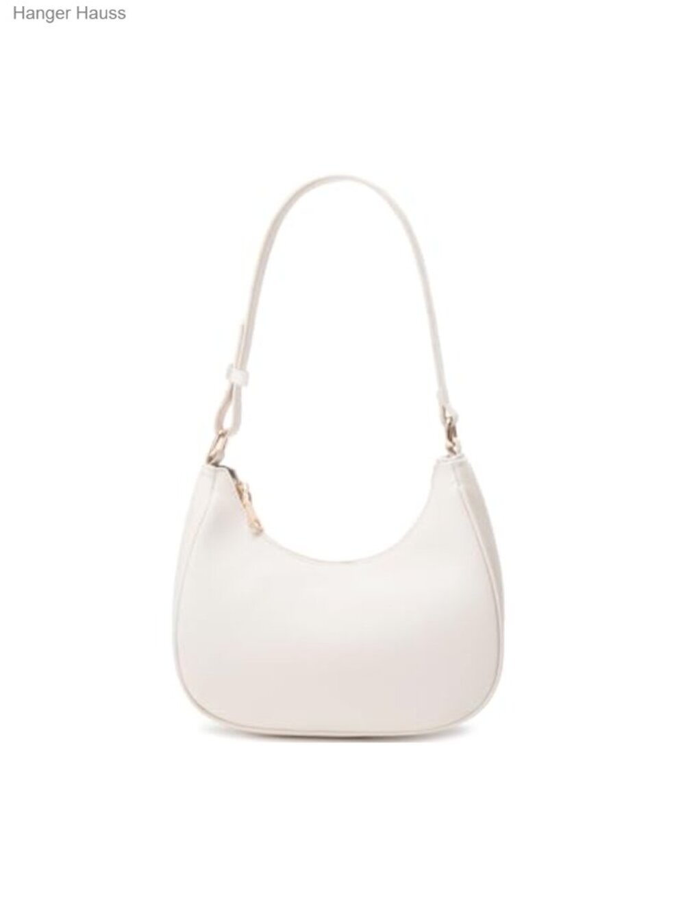 Crescent Hobo Shoulder Bag Women Cute Underarm Tote Handbag PU Leather Zipper